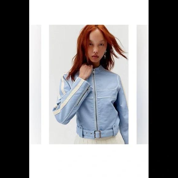 ISO of this Baby Blue Jordan Moto Jacket from Urban Outfitt - Picture 2 of 5